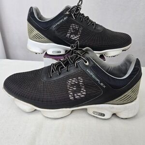 FootJoy FJ HyperFlex 2.0 FTF Mens Golf Shoes Black Silver Soft Spiked‎ 10M 51035